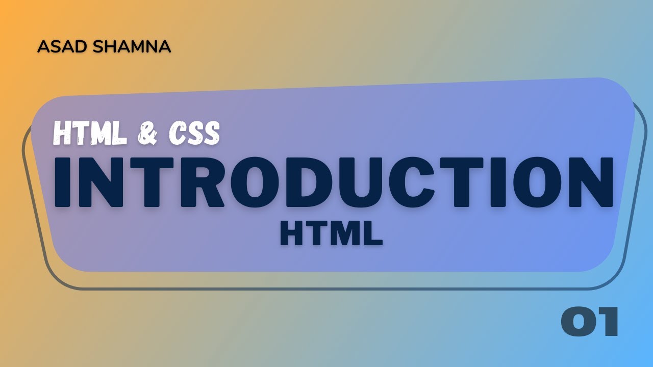 HTML & CSS Introduction - YouTube