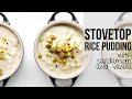 Stovetop rice pudding with cardamom and vanilla