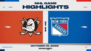 NHL Highlights - Ducks vs. Rangers - October 19, 2026
