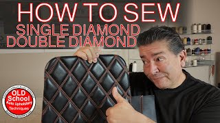 Watch how to sew single and double diamond pleats