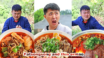 mukbang | Spicy peppers | bullfrog big crab | chinese food | fatsongsong and thinermao | ssoyoung