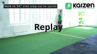 Walk to 90° side step cut to sprint