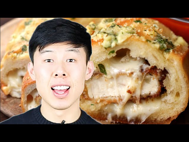 How To Make Alvins Chicken Parmesan-Stuffed Garlic Bread • Tasty