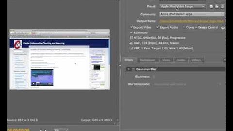 TechTalk: Custom Settings in Adobe Media Encoder CS4