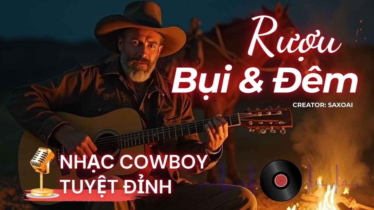 RƯỢU, BỤI VÀ ĐÊM | 1 Bài #cowboys Cực Hay #SaxoAI #nhachaymoingay #nhachay #musictrends #viralmusic