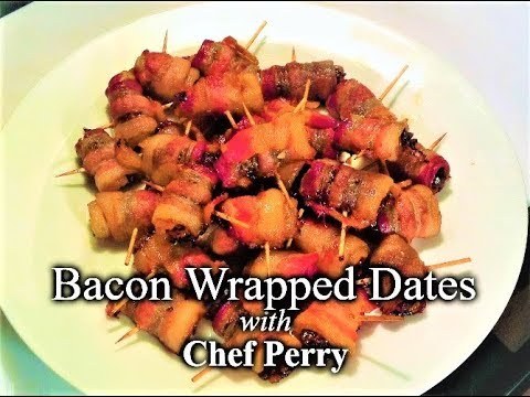 Bacon-Wrapped Dates with Blue Cheese ~ Chef@Home