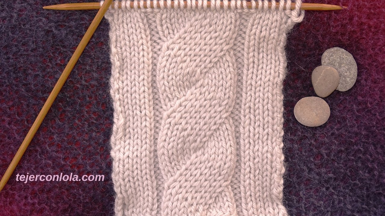 PUNTO CRUZADO a Dos Agujas | FORMANDO TRENZA 