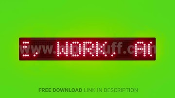 Believe, Work, Achieve, Repeat Scrolling Red Dot Matrix LED Text Animation on Green Screen Seamless