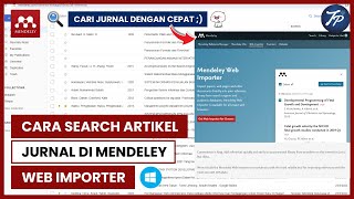 Tutorial Mendeley : Cara Search Artikel Jurnal Di Mendeley Web Importer