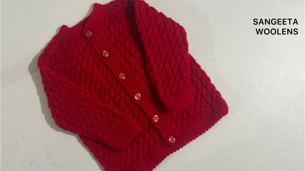   New born (0 to 6) months baby sweater with full tutorial step by step.