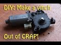 DIY: Build a miniature winch from an old car window motor