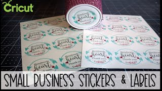 Quick & Easy Stickers Labels for your business & packaging | Step-by-Step Design in Cricut Beginners