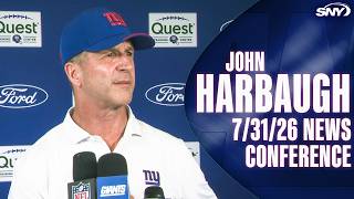 Giants coach John Harbaugh updates status of Malik Nabers & Odell Beckham Jr, talks team development