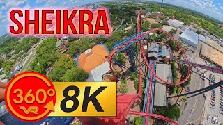 Amazing Dive Coaster! SheiKra at Busch Gardens Tampa in 360 VR!