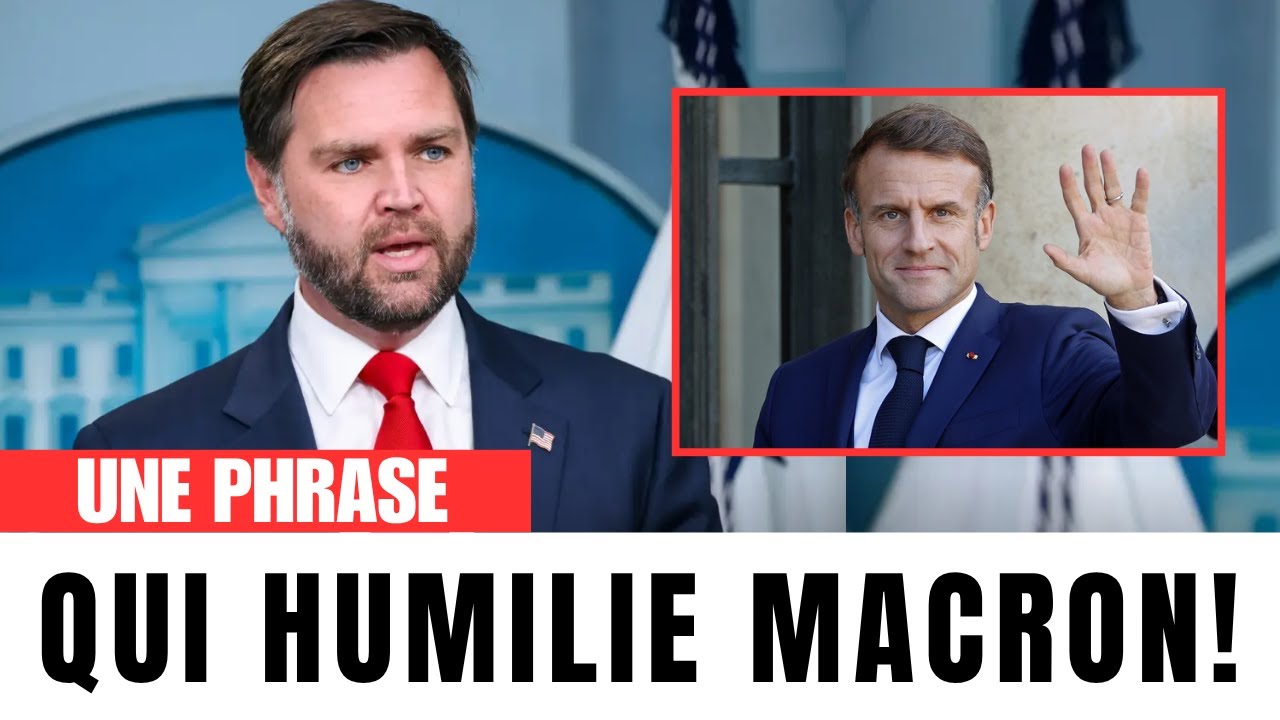 1 minute ago: JD Vance ridicules Macron with a single line!