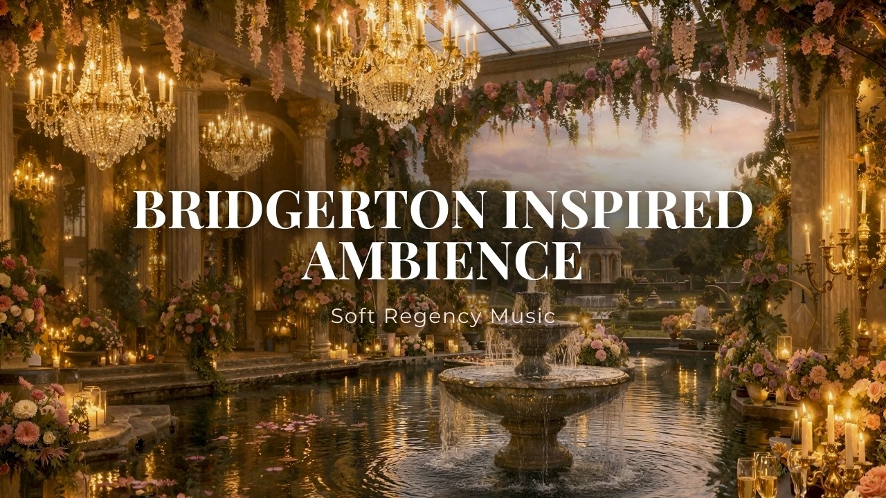 Bridgerton Inspired Regency Ambience 🌸 | Soft Regency Music & Water Sounds