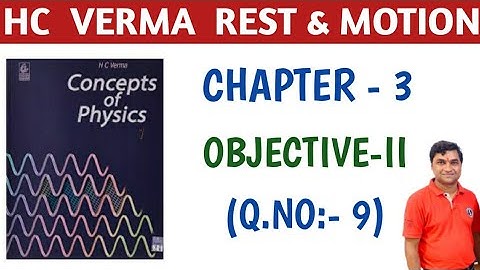 H C VERMA CHAPTER-3 OBJECTIVE-II Q.NO- 9 SOLUTION I REST AND MOTION I PHYSICS CLASS 11