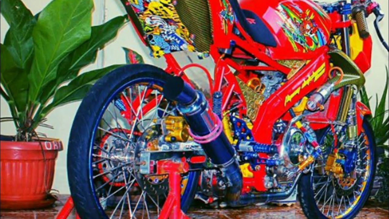 Modifikasi Motor Vixion Old Warna Merah Arena Modifikasi