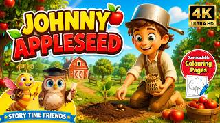 Johnny Appleseed | 4K Kids Story with Downloadable Colouring Pages
