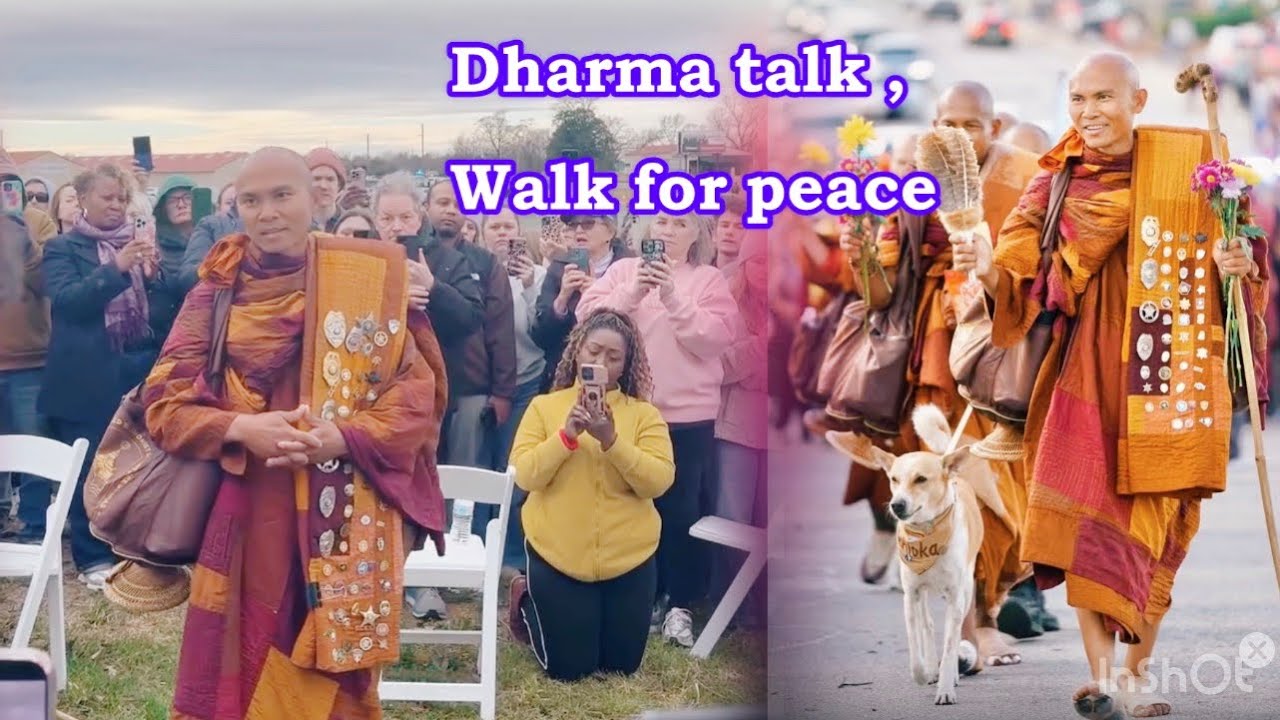 Dharma talk, the Monks walk for Peace, in ￼ United States of America