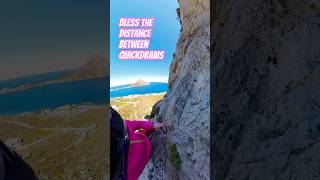 Kalymnos routes were very kind to me as I learned lead climbing #kalymnos #climbing #rockclimbing