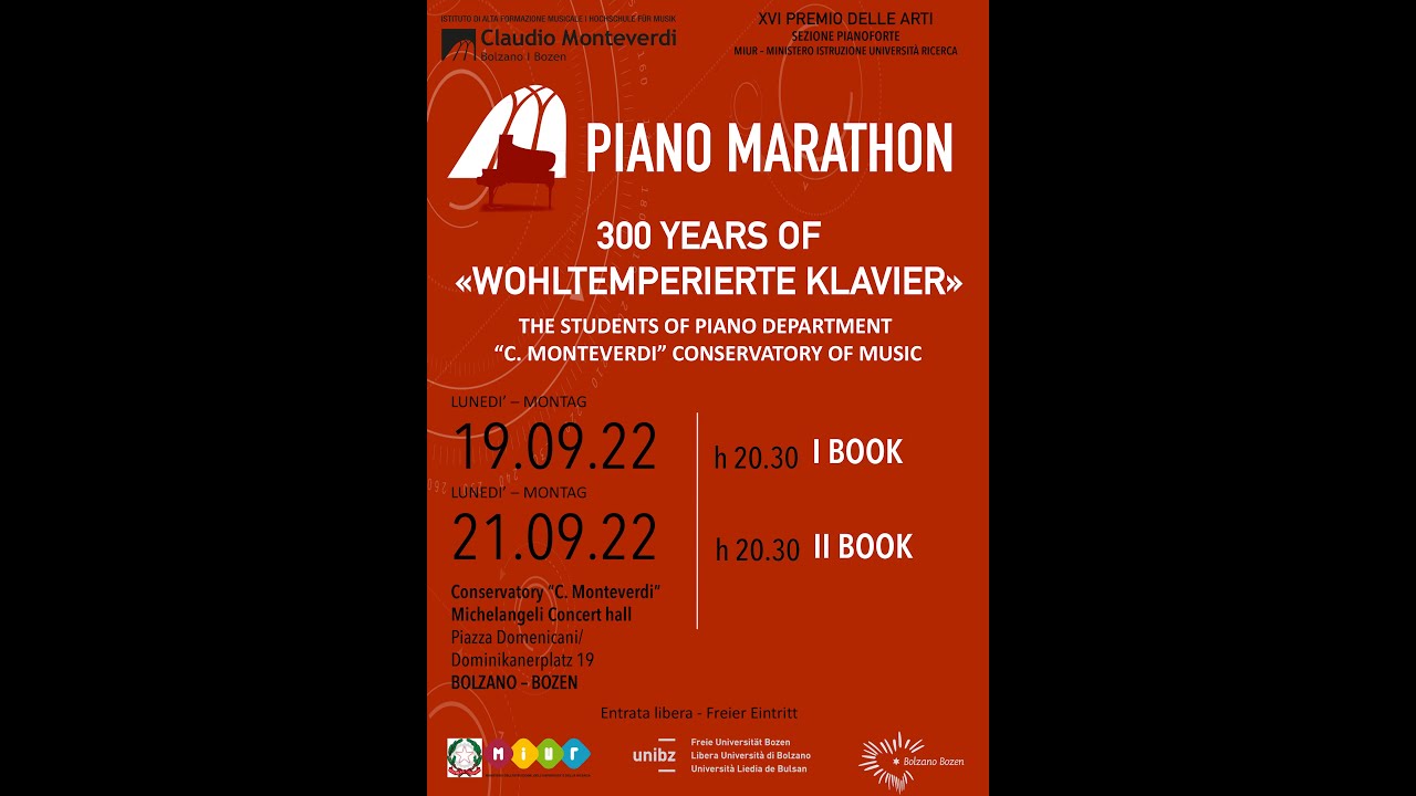 XVI Premio Delle Arti - PIANO MARATHON, I BOOK