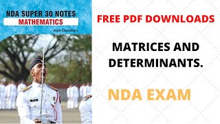SUPER30 NOTES  FREE PDF DOWNLOAD | MATRICES AND DETERMINANTS NOTES NDA EXAM| #SHORTS