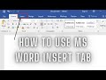 ||"How to Use the Insert Tab in Microsoft Word"||