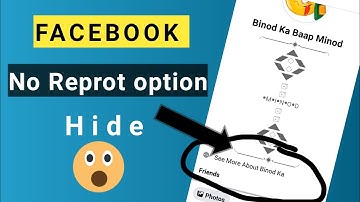 Hide Report Option On Facebook  | Fb reprot options hide kaise kare 2020