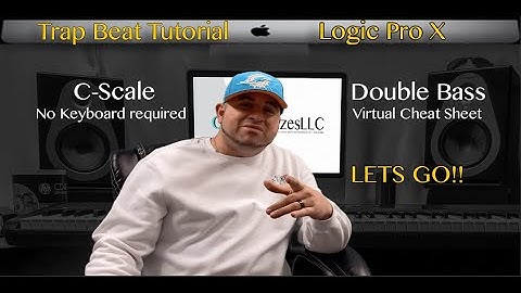 Logic Pro X, Trap Beat, with a Virtual Cheat Sheet, using the C-Scale Method, and 2 basses