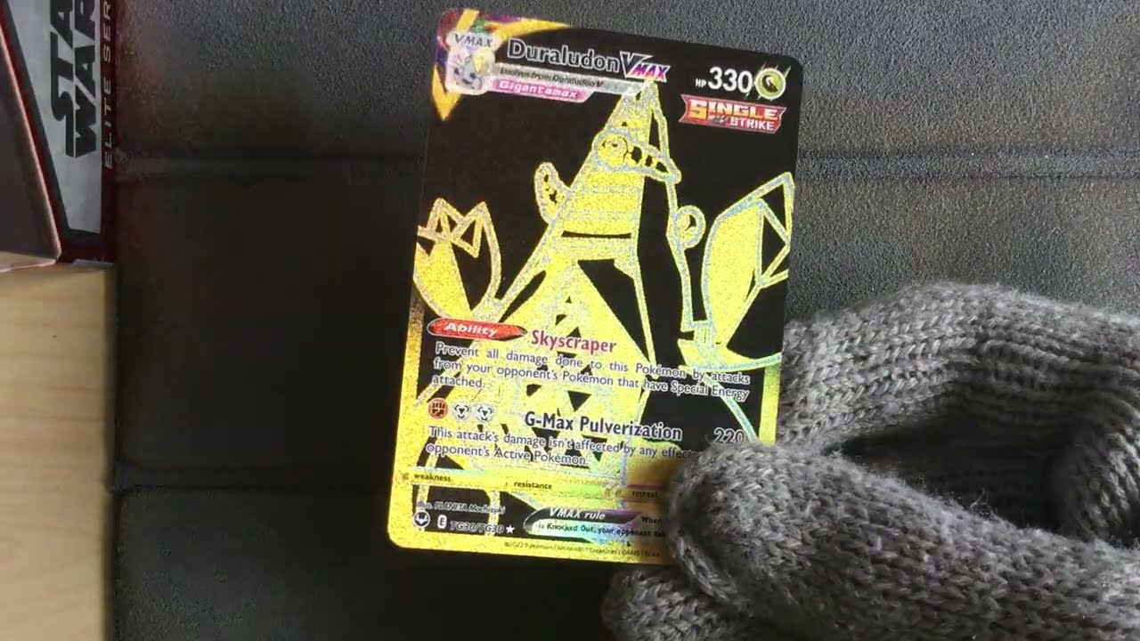 pokemon tcg silver tempest tg30 tg30 duraludon vmax card Pokemon TCG - Duraludon VMAX Silver Tempest Full Art Holo Card TG30/TG30