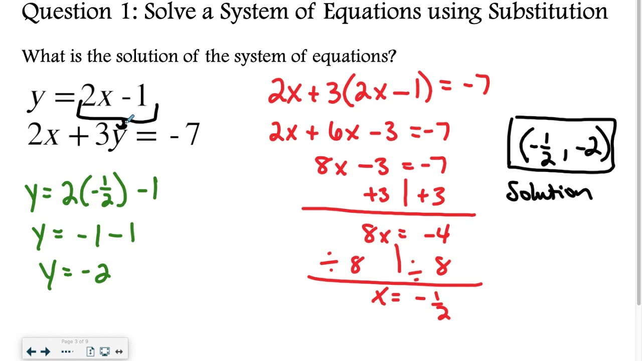 problem solving using systems of equations