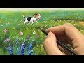 how to paint grass in acrykic -Full Length Version