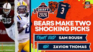 🚨The Chicago Bears Make 2 SHOCKING Picks In TE Sam Roush &amp; WR Zavion Thomas in the 3rd Round