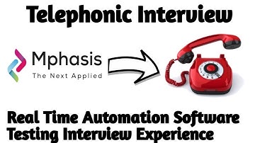 Mphasis Automation Testing Interview Experience | Real Time Interview Questions and Answers