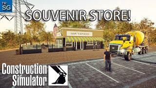Construction Simulator Single Player Gameplay - New Contract - Building a Souvenir Store! #4