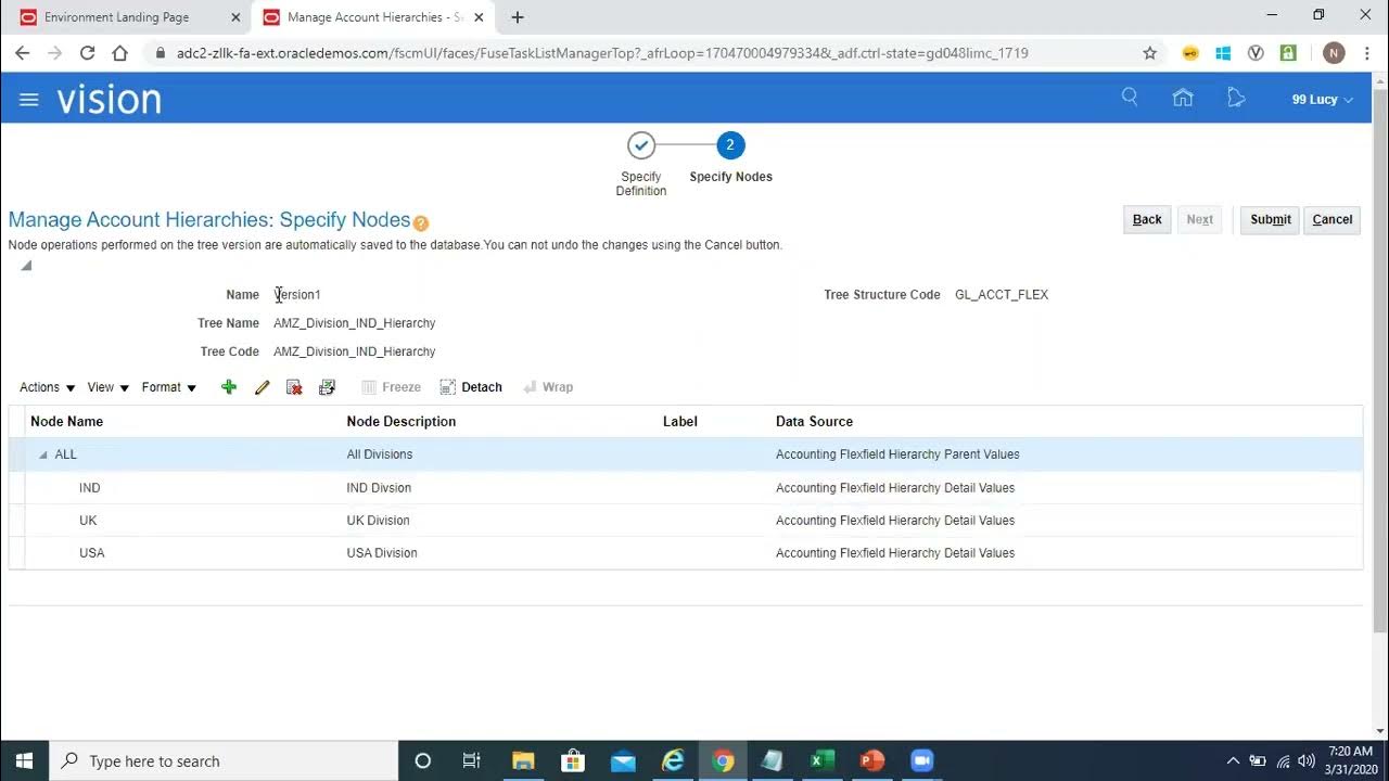 Oracle fusion functional day 13 account combination hierarchy
