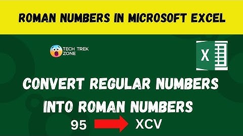 How to convert Normal numbers into Roman numbers in excel | Excel | Regular numbers to Roman numbers