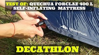 test of quechua forclaz 400 l self inflating bivouacking hiking trekking mattress decathlon youtube