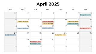 2025 Calendar All Months Grid PowerPoint slides