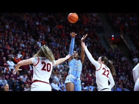 Video: UNC Women's Basketball Falls At No. 8 Virginia Tech - Highlights