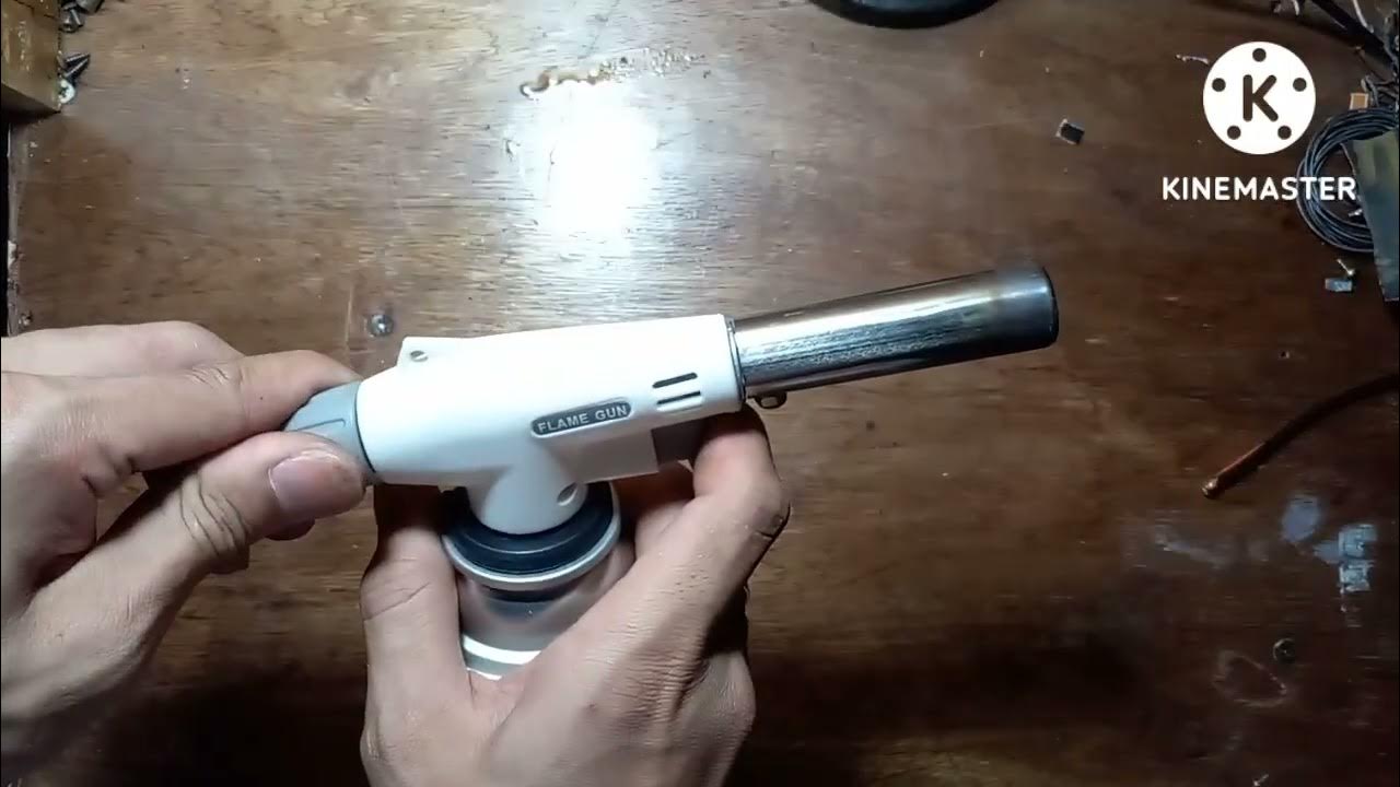 Brazing (Aluminum; Copper & Steel) with butane blow torch "kaya pala ng