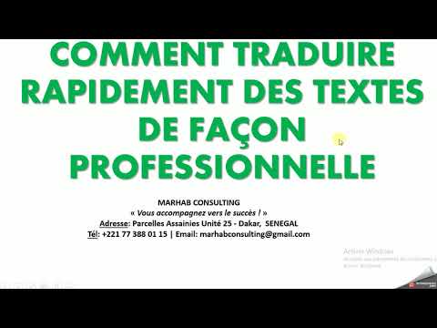 Vidéo: Comment Traduire Les Contrats