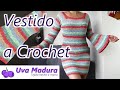 Vestido con Manga Campana tejido a Crochet Ganchillo Paso a Paso Uva Madura Crochet