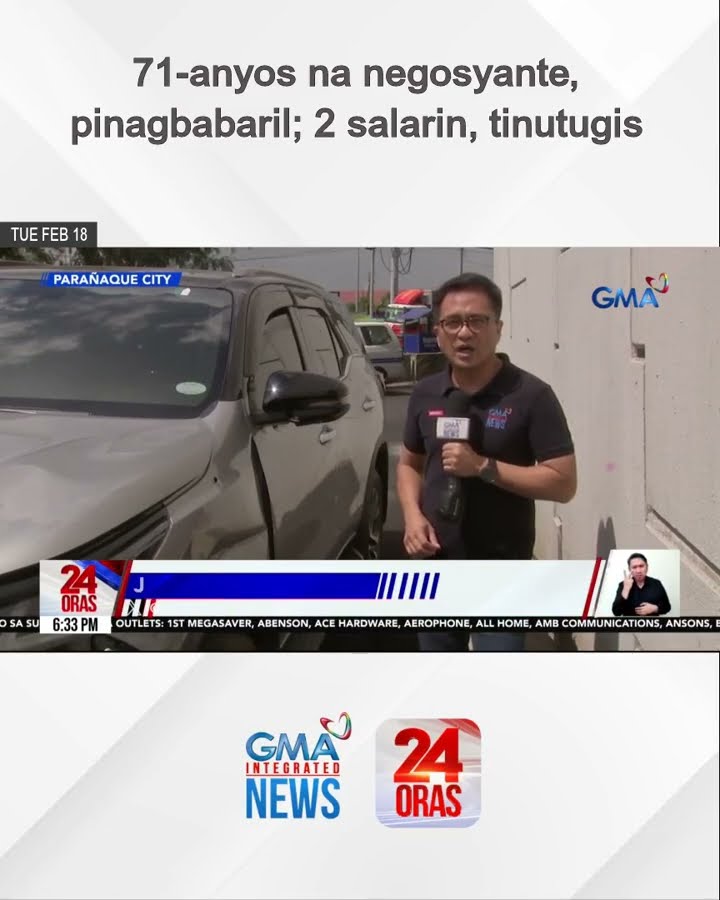 71-anyos na negosyante, pinagbabaril; 2 salarin, tinutugis | 24 Oras