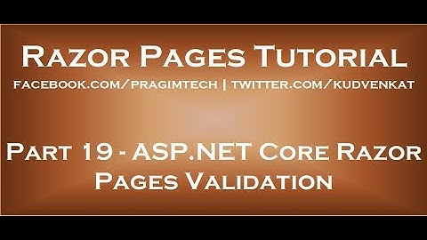 Validatie van ASP NET Core-scheermespagina