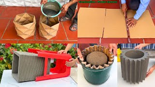 You Should Not Throw Away The Cardboard Box With 5 Ideas To Create Shaping Cement Flower Pots