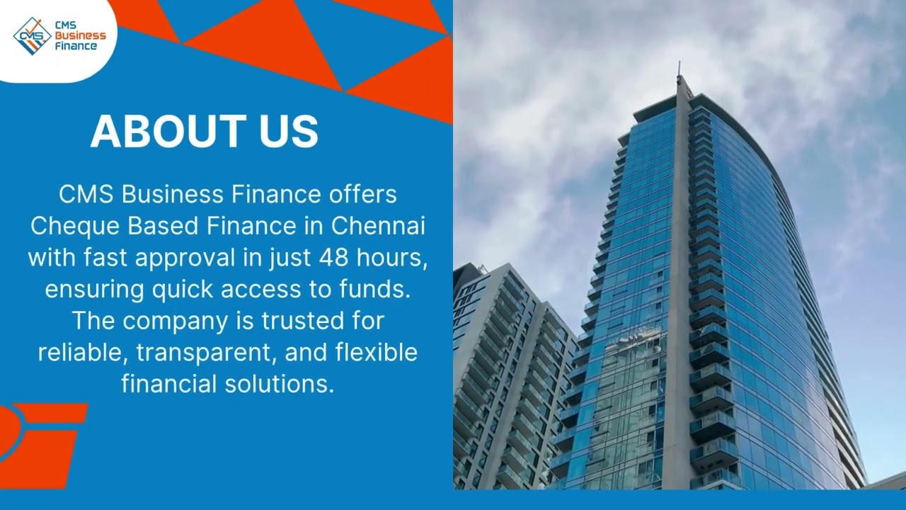 Get Cheque Based Finance in Chennai with CMS Business Finance
