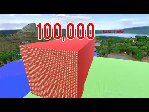 One MILLION Block in ONE minute! -  From 1 to 1,000,000 in MineCraft World