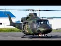 RCAF Bell CH-146 Griffon (B412) departing & landing in Drummondville (CSC3)